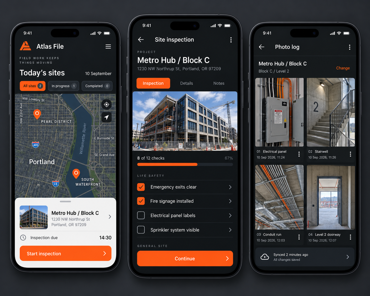 Atlas File product screen mockup